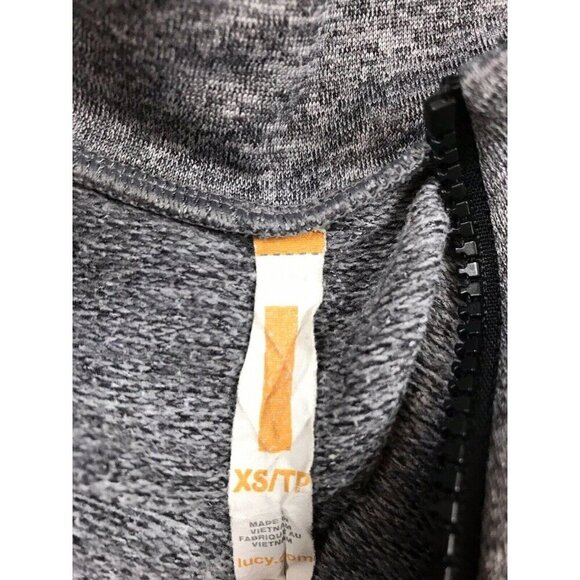 Lucy Womens Athletic Jacket Size XS Gray Full Zip Pockets Sweatshirt - Picture 3 of 7
